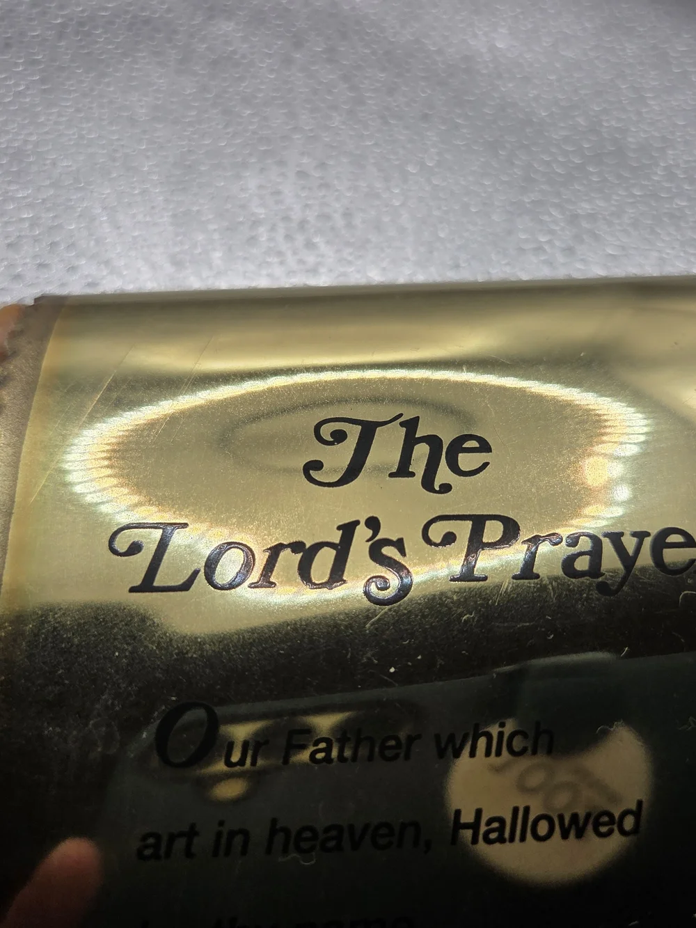 Vintage HOMCO wall plaque with The Lord's Prayer